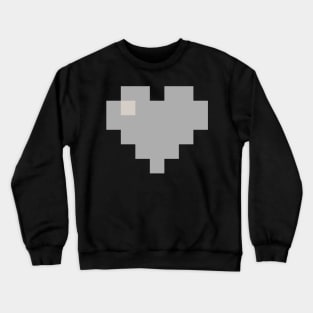 Simple Silver Pixel Heart Crewneck Sweatshirt